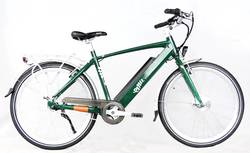 Emu Cross Bar Green Electric Bike