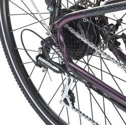 EZEGO Commute EX Ladies Rigid Commuter Hybrid Electric Bike, 11Ah, 700c Wheel - Satin Purple 9 Thumbnail