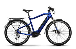 Haibike Trekking 4 HIGH Hybrid Electric Bike 2022, 27.5 Wheel, Yamaha PW-TE - Gloss Blue/Matt Black Thumbnail