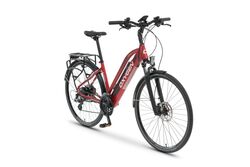 Oxygen S-Cross ST MKII Ladies Step Through Electric Hybrid Bike - 24 Speed, Red 1 Thumbnail