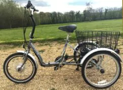 Mission Space Genie Lowstep Electric Converted Tricycle, Cyclotricity Powered, 20" - Metallic Grey