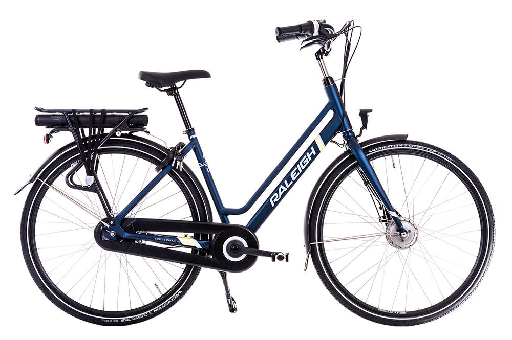 Raleigh Array Step Through Emotion Hub Gear Electric Bike Navy Blue