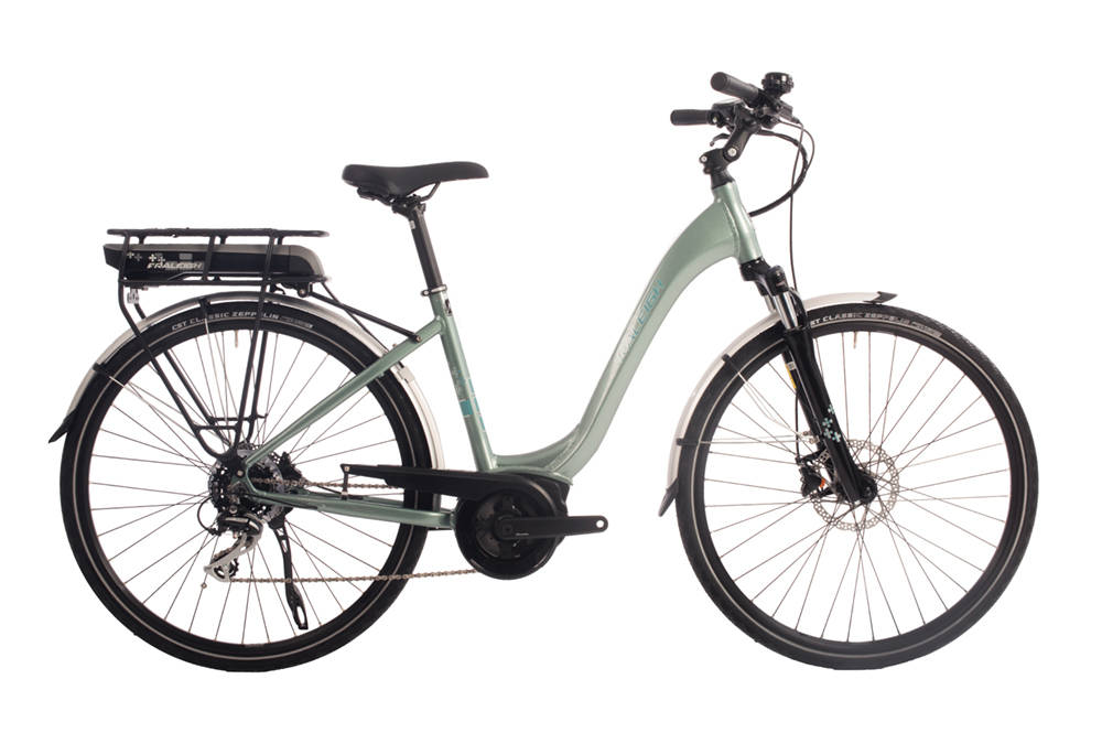 Raleigh Motus Green Step Through Derailleur 700c Electric Bike