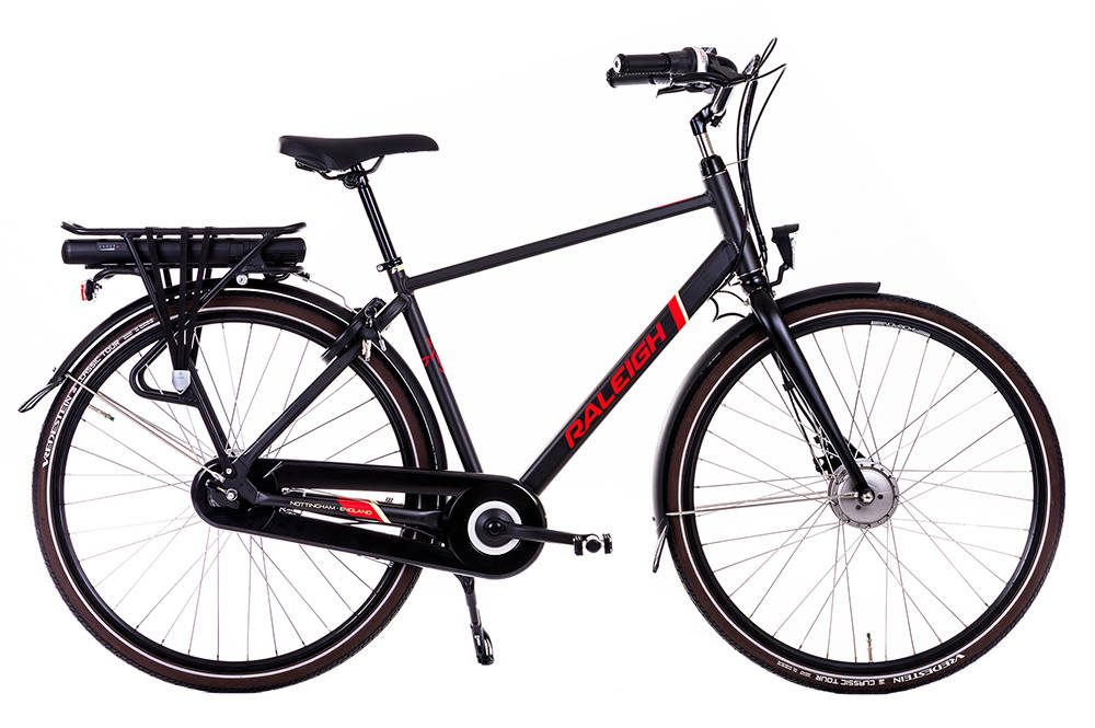 Raleigh Array Cross Bar Emotion Hub Gear 19" Frame Electric Bike Black