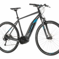Cube Cross Hybrid One 400 Mens Electric Trekking Bike 2019, Grey/Blue - 9 Speed - Image 2