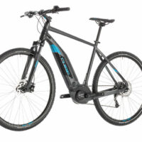 Cube Cross Hybrid One 400 Mens Electric Trekking Bike 2019, Grey/Blue - 9 Speed - Image 3