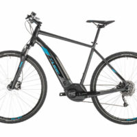 Cube Cross Hybrid One 400 Mens Electric Trekking Bike 2019, Grey/Blue - 9 Speed - Image 4