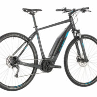 Cube Cross Hybrid One 400 Mens Electric Trekking Bike 2019, Grey/Blue - 9 Speed - Image 6