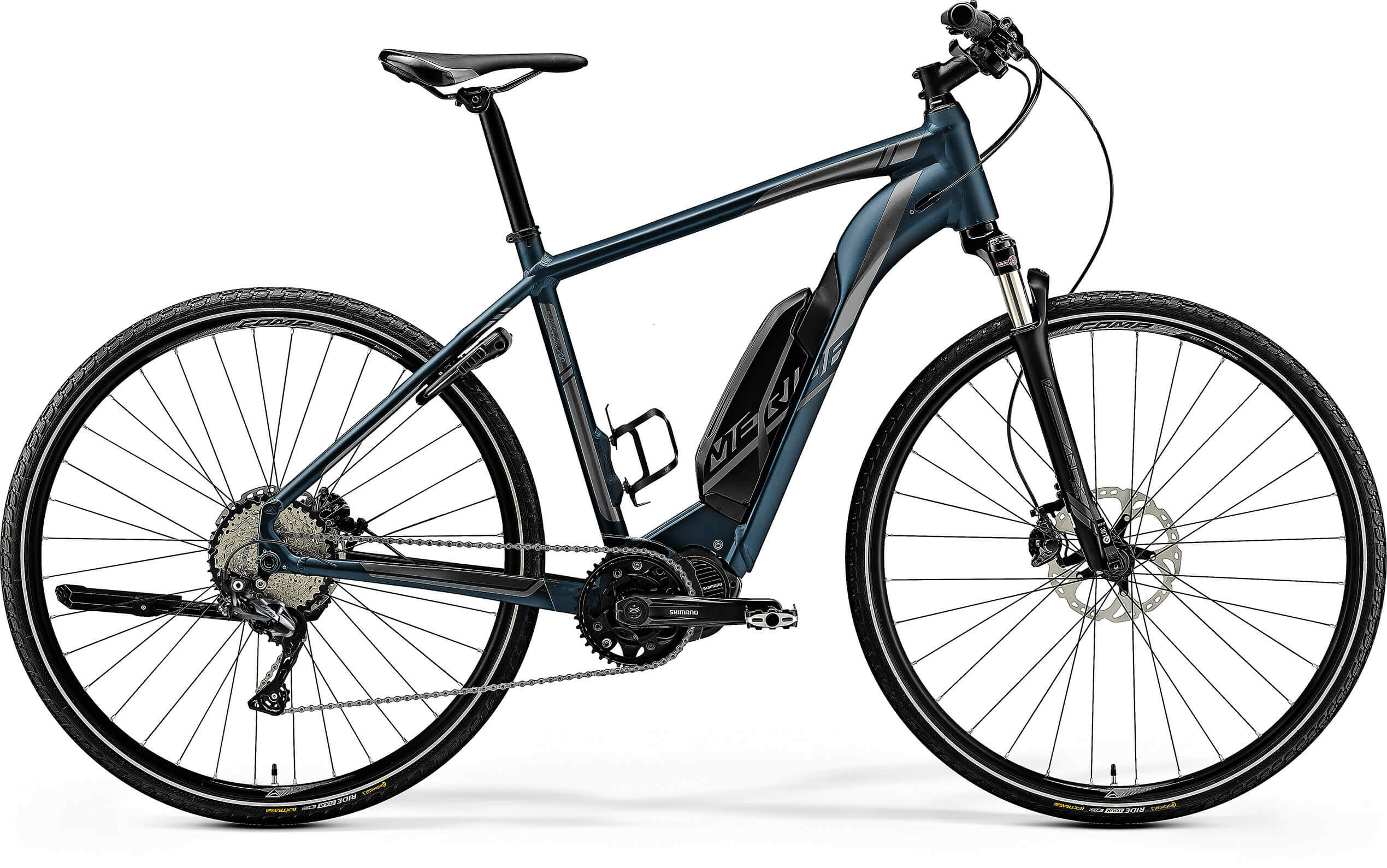 Merida eSpresso 200 Mens Alloy Electric Bike, Steel Blue - 700c, 9 Spd