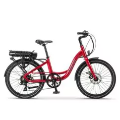 Wisper 705 Step Through Electric Bike 24" Throttle - Red