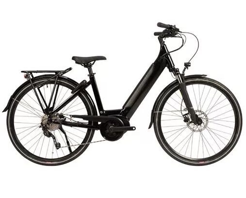 Raleigh 2020 Centros Step Through Electric Bike, 9 Speed Derailleur, 26"/700c - Black