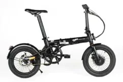 Ex Demo Emu Mini Folding Electric Bike 16" Wheel, 3 Speed Hub Gear, 5.2Ah - Black