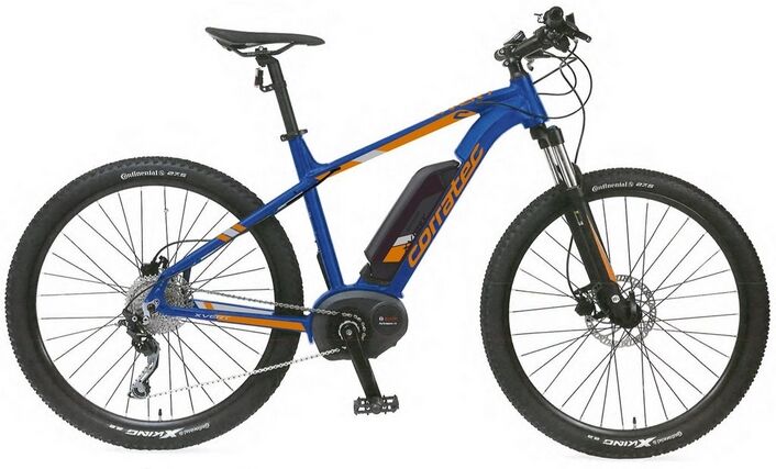 Corratec E-Power X-Vert Electric Mountain Bike, BOSCH Motor, 650B Wheel, 400Wh Battery - Blue