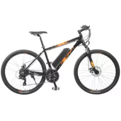 Pro Rider Drift Mens Hardtail Electric Mountain Bike 10Ah, 27.5" Wheel, 21 Speed - Black / Orange