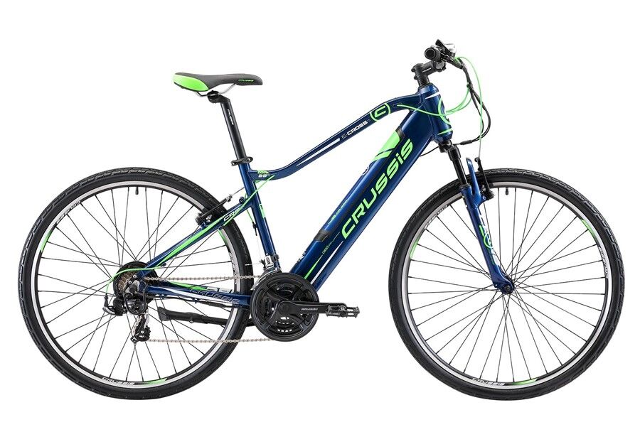 Crussis e-Cross 1.5 Mens Hybrid Electric Bike, 13Ah, 28" Wheel, 21 Speed - Dark Blue
