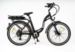 Roodog Chic Grande Ladies Step Through Hybrid Electric Bike, 10Ah, 26" Wheel, 7 Speed - Matt Black