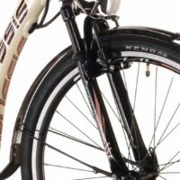 Crussis e-City 2.4 Step Through Hybrid Electric Bike, 13Ah Battery, 18" Frame, 26" Wheel - Beige 18" - Image 2