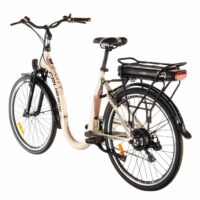 Crussis e-City 2.4 Step Through Hybrid Electric Bike, 13Ah Battery, 18" Frame, 26" Wheel - Beige 18" - Image 3