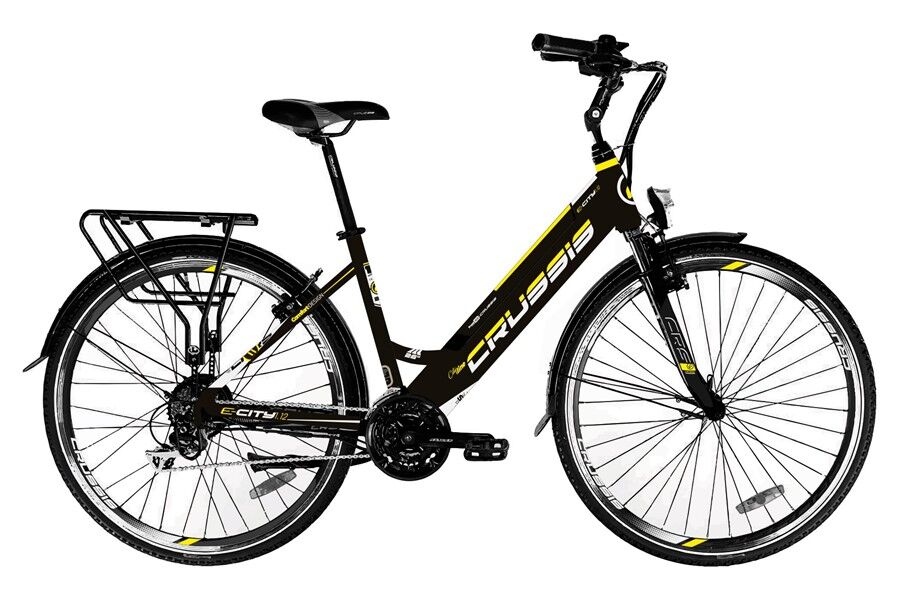 Crussis e-City 1.12-S Step Through City Hybrid Electric Bike, 17.5Ah, 26" Wheel - Black