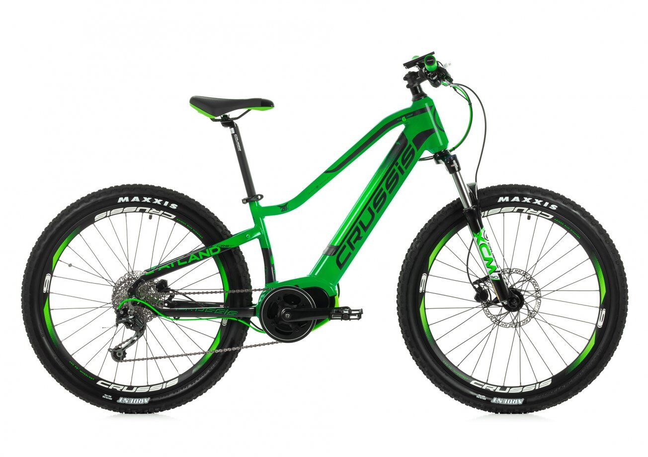 Crussis e-Atland 6.5 Junior Crank Drive Electric Mountain Bike, 14Ah, 14" Frame, 26" Wheel - Green