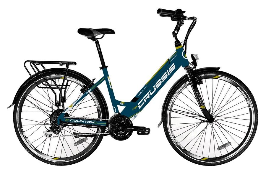 Crussis e-Country 1.9 City Step Through Hybrid Electric Bike, 28" Wheel - Blue