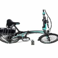 Ex Demo Leader Fox Tifton Folding electric Bicycle, 20" Wheel, 16Ah Battery - Black/Teal - Image 2