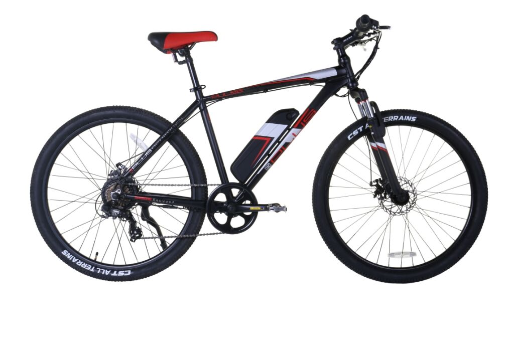 Ex Demo E-Plus Pulse Unisex Electric Mountain Bike, 27.5" Wheel - Black/Red