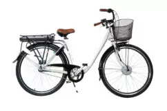 Cyclotricity Jade Step Through Dutch Style Electric Bike, 3 Speed Nexus Hub Gear, 700c Wheel - White