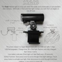 Pulse Radar 70Lm USB Rechargeable Bike Helmet Light - Image 2