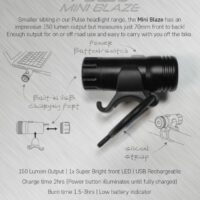 Pulse Mini Blaze 150Lm Rechargeable Super Bright LED Bike Front Light - Image 2