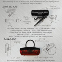 Pulse Mini Blaze + Glimmer USB Rechargeable Bike Light Set - Image 2