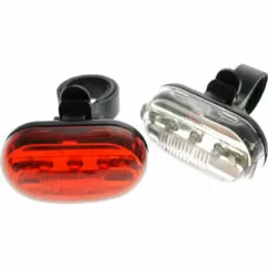 Pulse Glow 5 Super Bright LED Water Resistant Bike Light Set