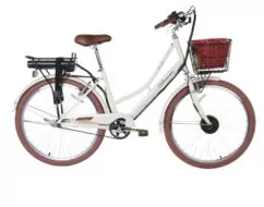 E-Plus Breeze Ladies Step Through Dutch Style Heritage Electric Bike, 26" Wheel, 7Ah - Cream