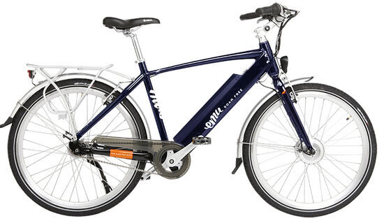 Ex Demo Emu Crossbar Hybrid City Electric Bike 14.5Ah - Navy Blue