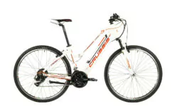 Crussis e-Cross Lady 1.6-S Hybrid Electric Bike, 17.5Ah, 28" Wheel, 21 Speed - White/Orange