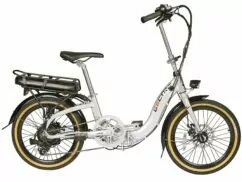Lectro Easy Step Folding Commuter Electric Bike, 20" Wheel, 8.8Ah Battery - Silver