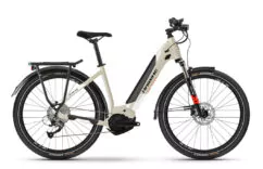 Haibike Trekking 4 Lowstep Hybrid Electric Bike 2022, 27.5" Wheel, Yamaha PW-TE - Cream