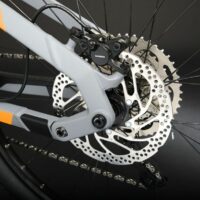 Haibike FullSeven 4 Full Sus Electric Mountain Bike 2021, 27.5" Wheel, Yamaha 500Wh - Grey/Orange - Image 5