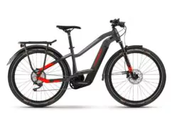 Haibike Trekking 9 Lowstandover Hybrid Electric Bike 2021 - Grey/Red