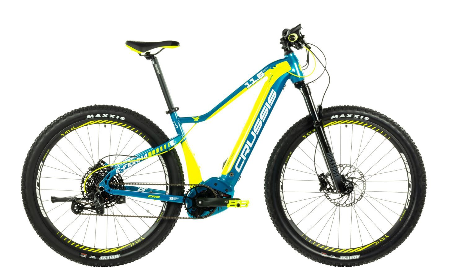 Crussis e-Fionna 11.6 Ladies Electric Mountain Bike 2021 - Teal/Yellow