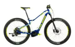 Crussis e-Largo 11.6 Mens Electric Mountain Bike - Blue/White/Yellow