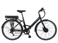 Ex Demo Basis Hybrid Full Size Folding Electric Bike, 700c Wheel, 9.6Ah/14Ah - Black/Green