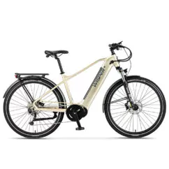 Wisper Wayfarer M9 Mid Drive Crossbar Hybrid Electric Bike Full Throttle, 27.5" Wheel - Iridium Silver