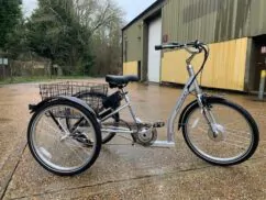 Mission E-Mission Electric Tricycle, 24"Wheel - Silver