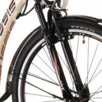 Ex Demo Crussis e-City 2.4 Step Through Hybrid Electric Bike, 13Ah Battery 18" ,26" - Beige - Image 2