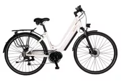 Batribike Gamma-S Step Through Hybrid Electric Bike, 28" Wheel - White