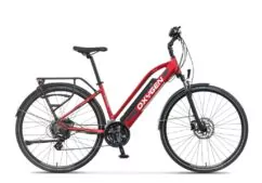 Oxygen S-Cross ST MKII Ladies Step Through Electric Hybrid Bike - 24 Speed, Red
