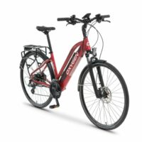 Oxygen S-Cross ST MKII Ladies Step Through Electric Hybrid Bike - 24 Speed, Red - Image 2
