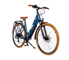 Batribike Vista-S Step Through Trekking Electric Bike, 28" Wheel, Front Suspension - Iris Blue
