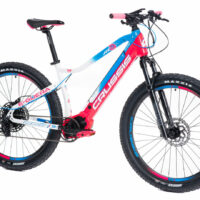 Crussis e-Guera 9.6-S Ladies Electric Mountain Bike 2021 - White/Blue/Pink - Image 2